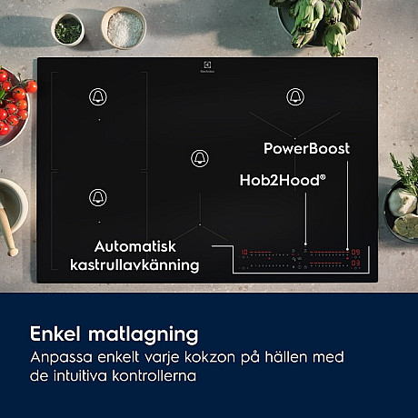 Electrolux - EH80KB7CSC - Induktionshäll 800 SenseBoil & Fry SaphirMatt