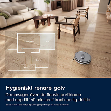 Electrolux - ER71HW1UG - Robotdammsugare med mopp, LIDAR och appstyrning - Outlet