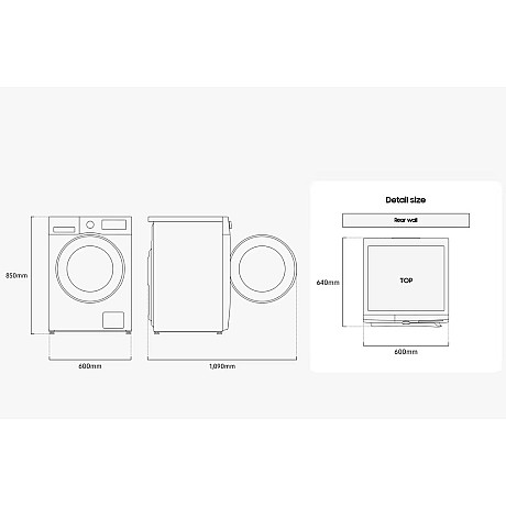 Samsung - WD11DG5B15BBEE  - Outlet med mindre skönhetsfel