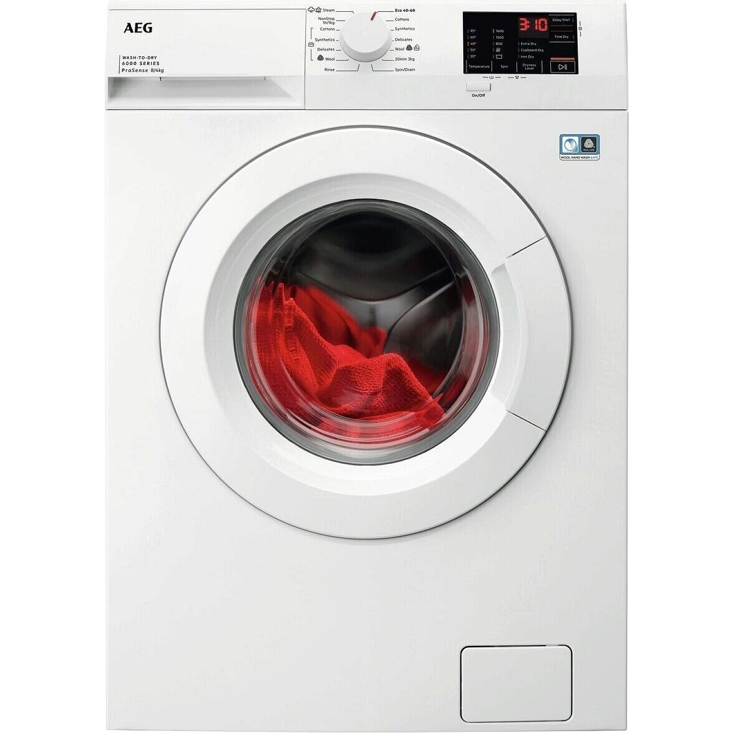 Aeg kombi tvätt/tork lwd662p86p kondenstumlare 8 kg 1600 varv