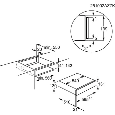 AEG - NKV914B - Inbyggd vakuumförpackare, Svart