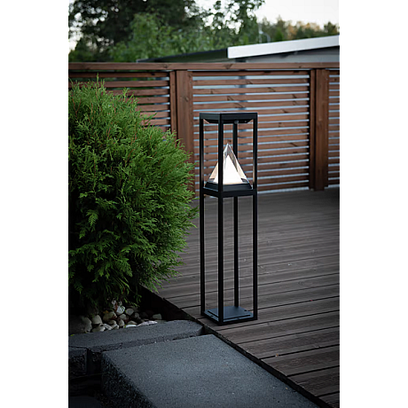 Airam - Pilar solar-stolplampa, USB-laddningsbar