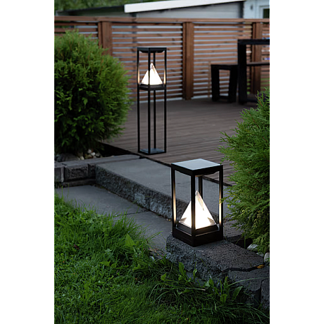 Airam - Pilar solar-stolplampa, USB-laddningsbar