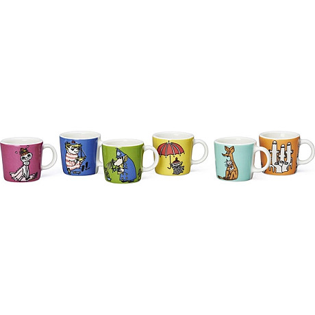 Arabia - Mumin mini-mugg set, 3. klassiker, 6 st