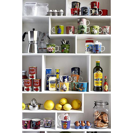 Arabia - Jubileumsmugg Mumin 70 år 30 cl, blå