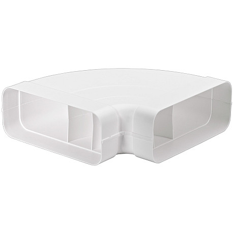 Asko - 90° horisontell böj, Naber, vit