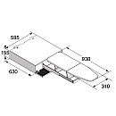 Asko - HI150G Sorteringshyllplan med strykbräda - Svart