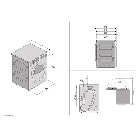 Asko - T309HCW - Vit, Värmepump med WIFI & Stor kapacitet