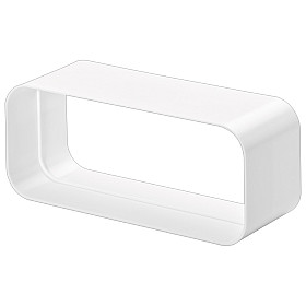 Tillbehör till häll/fläkt Asko - Kopplingsdel för platt kanal, Naber, vit