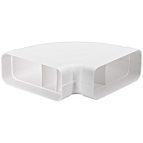 Tillbehör till häll/fläkt Asko - 90° horisontell böj, Naber, vit