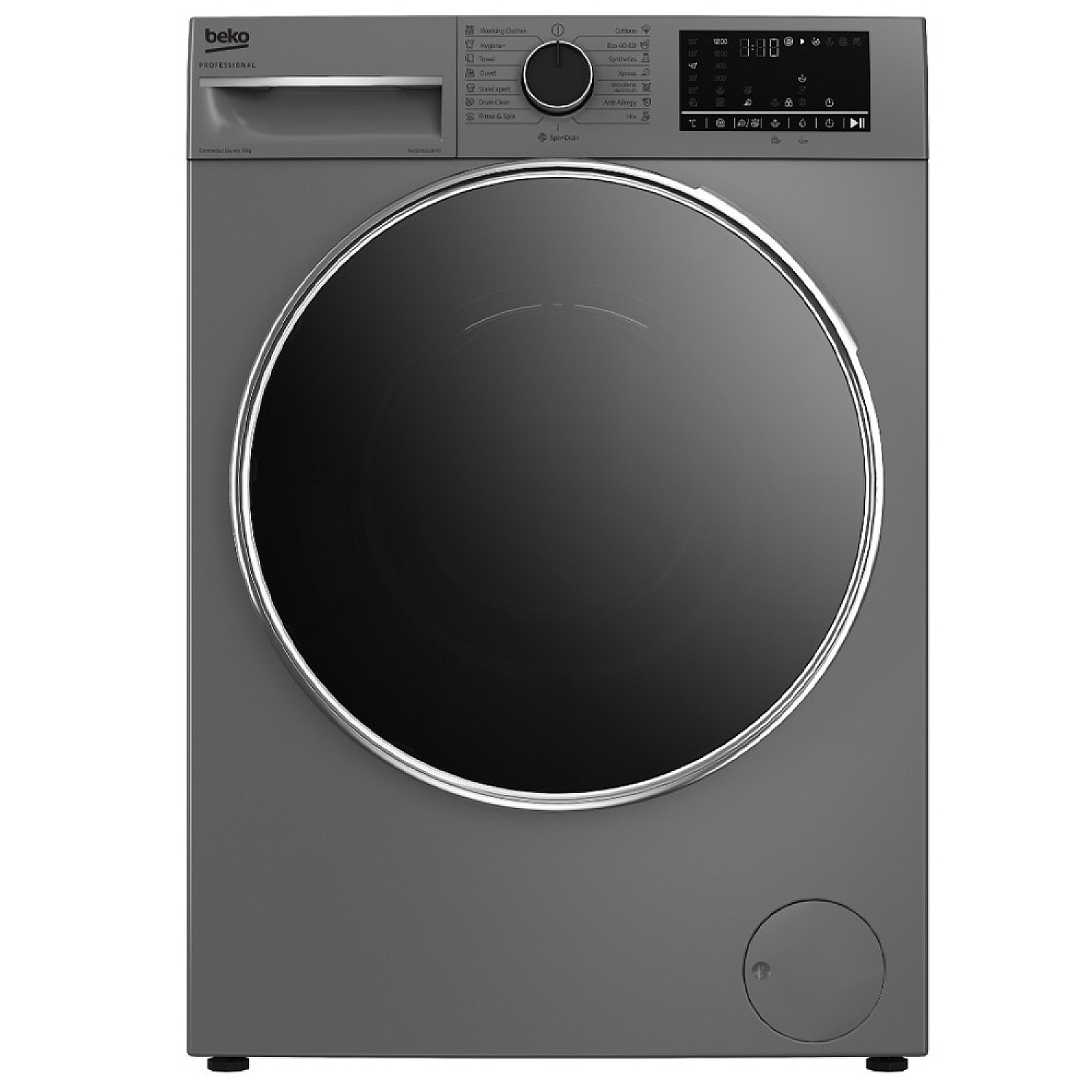 Beko professionell tv&auml;ttmaskin awgb 1012s/pro - professional, digital display med 10kg kapacitet