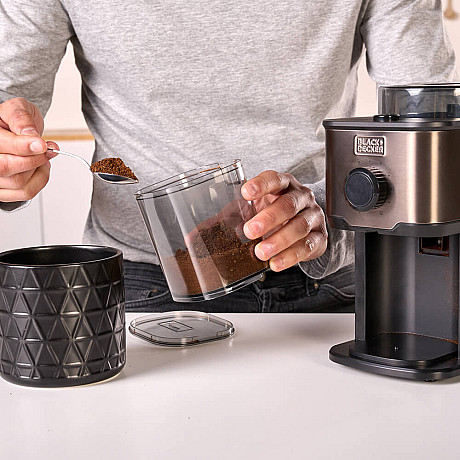 Black+Decker - ES9080020B Kaffekvarn 150W, Borstad stål