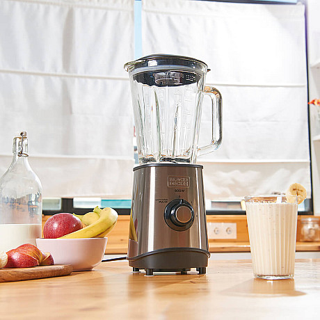 Black+Decker - ES9120020B Blender 1,5L 800W, Borstat stål