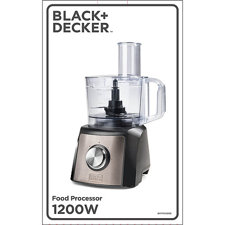 Black+Decker - ES9250050B Matberedare 1200W, Borstat stål