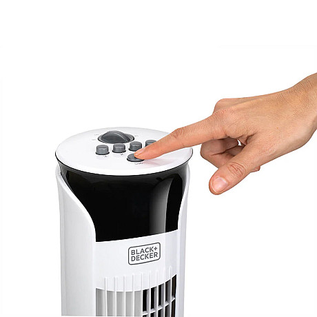 Black+Decker - Pelarfläkt Vit 81cm 45W