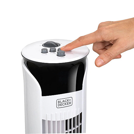 Black+Decker - Pelarfläkt Vit 81cm 45W