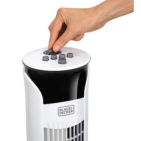 Black+Decker - Pelarfläkt Vit 81cm 45W