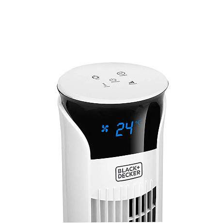 Black+Decker - Pelarfläkt Vit 102cm 45W