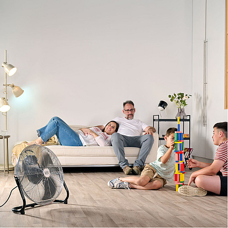 Black+Decker - Golvfläkt 3 Blad Svart 120W