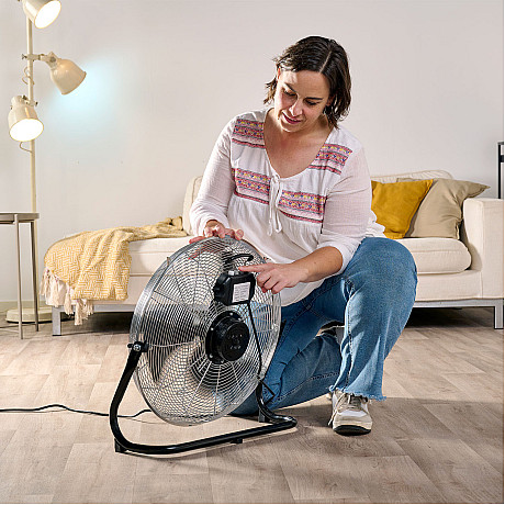 Black+Decker - Golvfläkt 3 Blad Svart 120W