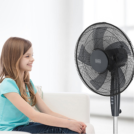 Black+Decker - Pelarfläkt Svart 40cm 45W