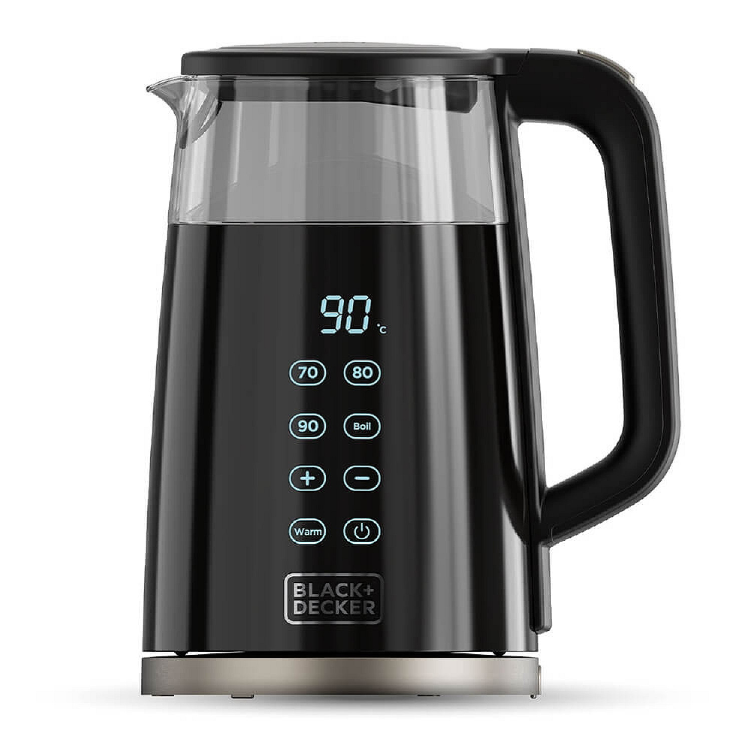 Black+decker vattenkokare vattenkokare 1,7l, glas svart
