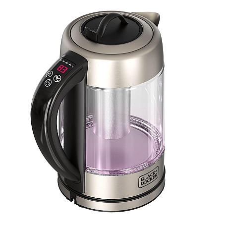 Black+Decker - ES9580110B Vattenkokare i Glas med Té-filter 1,7L