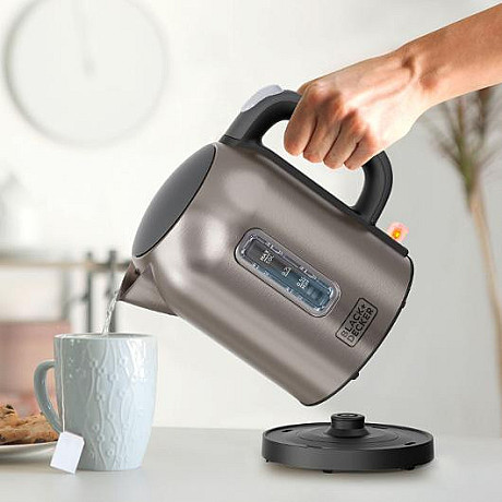 Black+Decker - ES9580120B Vattenkokare 1L 2200W, Borstat stål