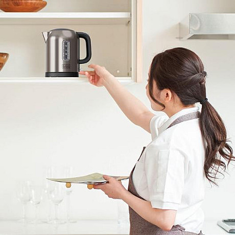 Black+Decker - ES9580120B Vattenkokare 1L 2200W, Borstat stål