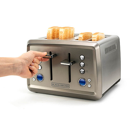 Black+Decker - Borstat Stål - 4 Skivor, 1960 W, Dubbel Kontroll