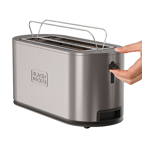 Black+Decker - Rostfri - 2 Skivor, 1500 W, Extra Stora Slitsar