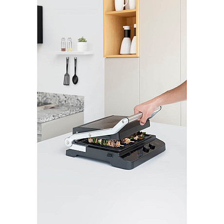 Black+Decker - ES9680030B Bordsgrill 2000W, Borstat stål