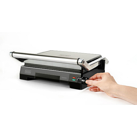 Black+Decker - ES9680090B Bordsgrill 2200W, Borstat stål
