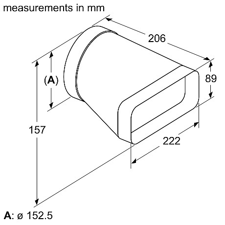 Bosch - B1ZZ9VEDU0 - För kanalventilation av häll