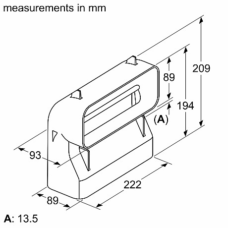 Bosch - B1ZZ9VEDU0 - För kanalventilation av häll