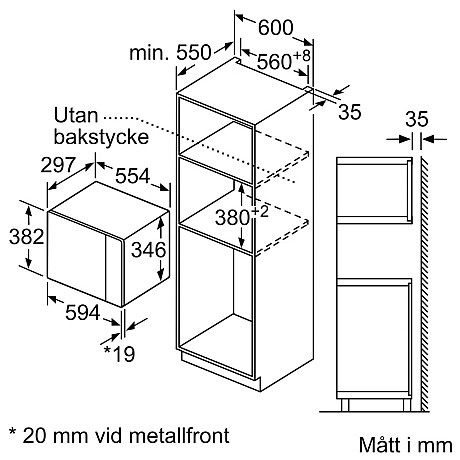 Bosch - BFL524MS0, autopilot, rostfri, lätt att rengöra