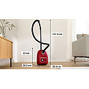 Bosch - BGB41RD3H - Serie 4, Röd med XL dammpåse