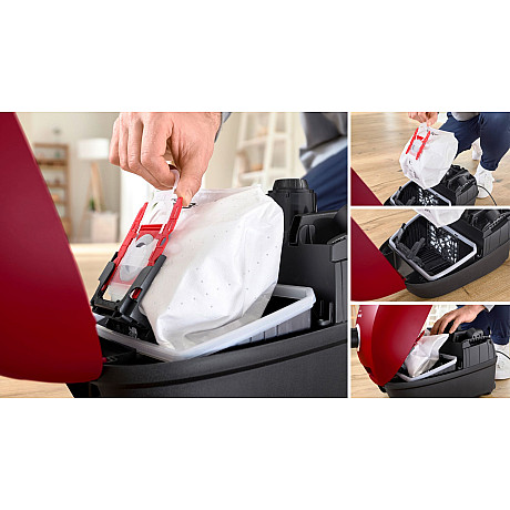 Bosch - BGB41RD3H - Serie 4, Röd med XL dammpåse