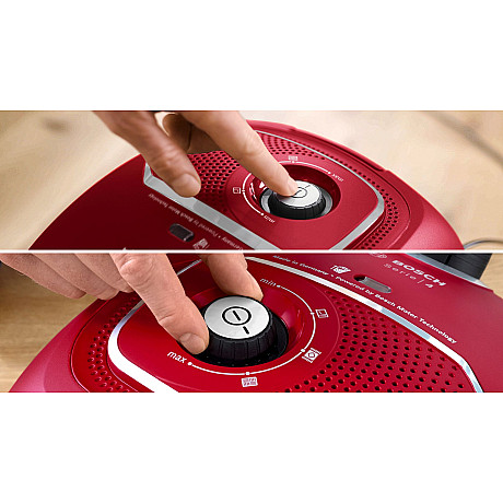 Bosch - BGB41RD3H - Serie 4, Röd med XL dammpåse