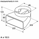 Bosch - HEZ9VDSI1 90° Övergång rund till flat