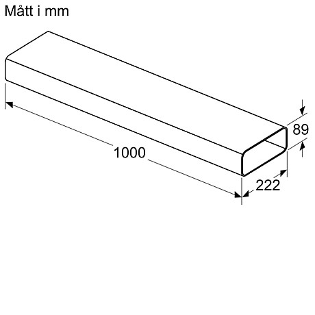 Bosch - HEZ9VDSM2 Flat fläktkanal 1m