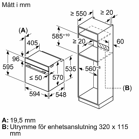 Bosch - HRG572ES3 - Rostfri Serie 4, Ångfunktion
