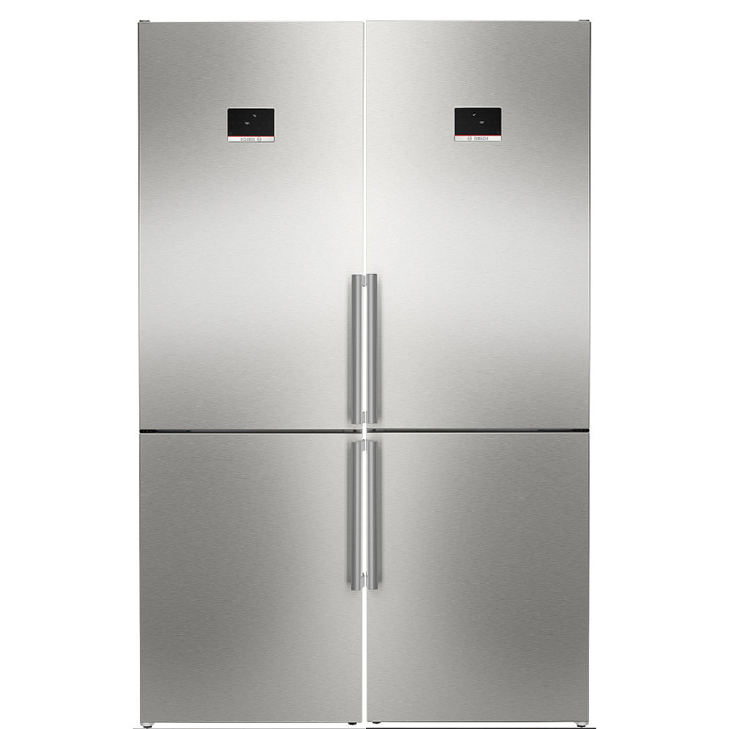 Bosch kombisk&aring;p 2st kgn367ict - serie 4, 186cm, otroligt tysta, rostfria