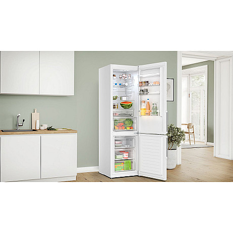 Bosch - 2st KGN397WCT - Serie 4, 203cm, otroligt tysta, vita