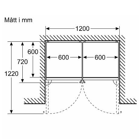 Bosch - 2st KGN39VXCT - Serie 4, 203cm, otroligt tysta, black steel