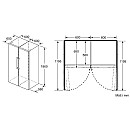 Bosch - KSV36VLDP - GSN36VLEP - Serie 4, Rostfri, 186cm