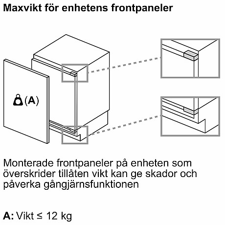 Bosch - KUR21ADE0 Serie 6 inbyggt kylskåp, 82 cm högt