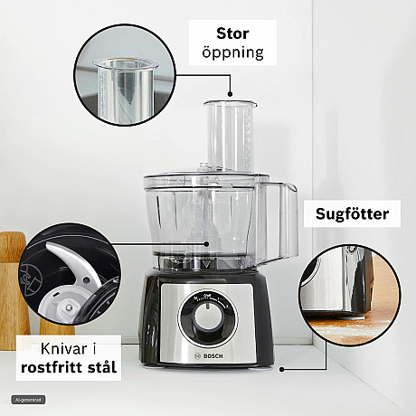 Bosch - MCM3531M - MultiTalent 3, 800 W, Svart och rostfritt stål