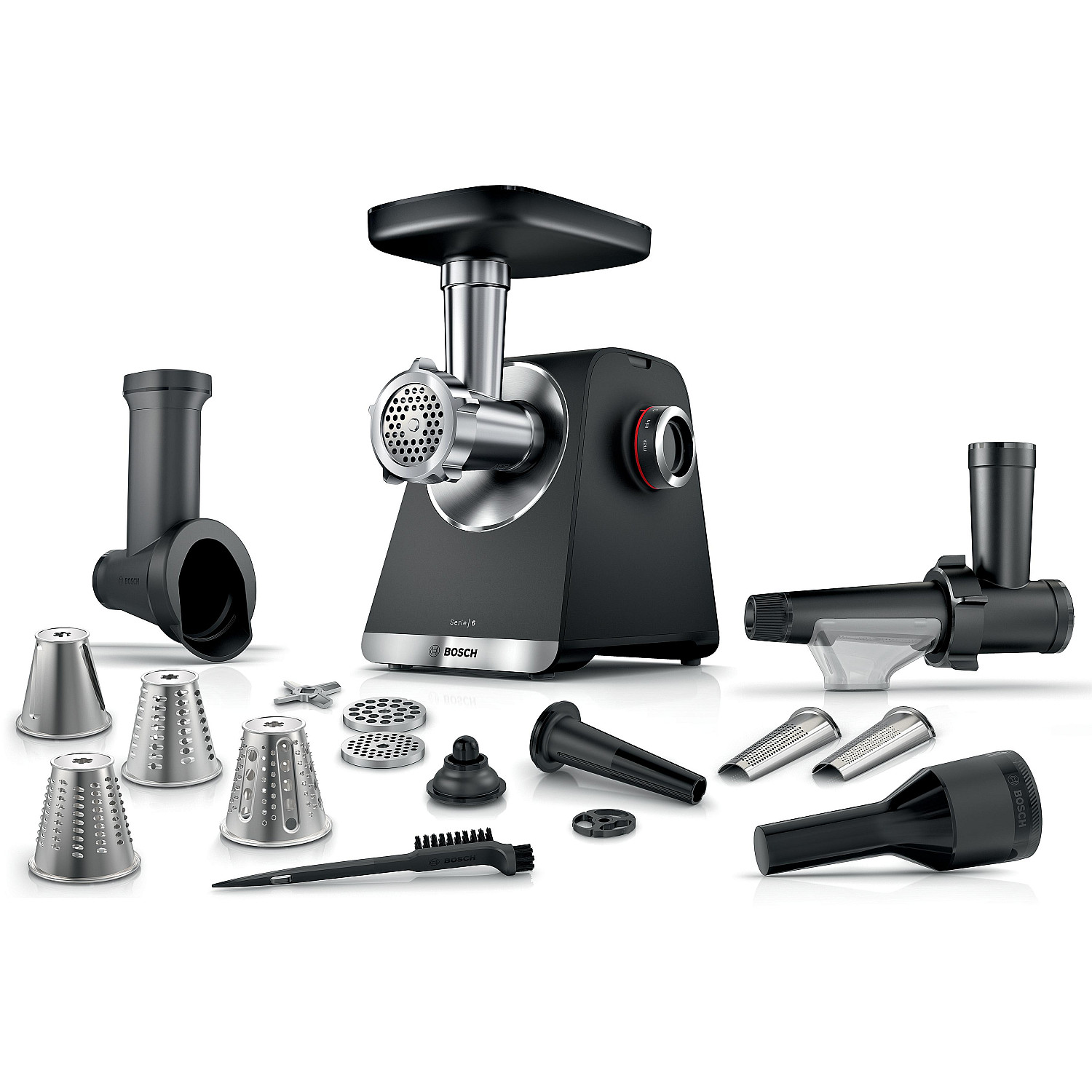Bosch köttkvarn mfws660b - serie 6 multipower köttkvarn, svart och silver