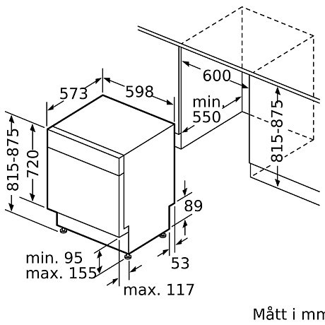 Bosch - SMU4HMW01S - Riktigt tyst 42db, toppkorg & WIFI